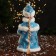 Snow Maiden "Fluffy fur coat with a bow and a flashlight" moves, 30x14 cm, blue
