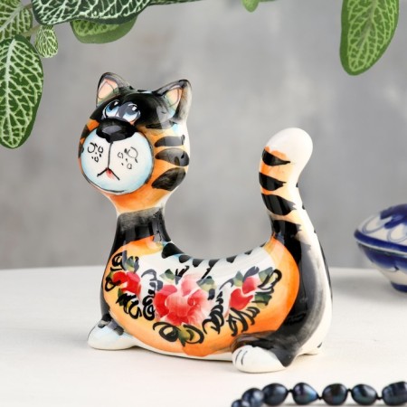 Souvenir "Cat Krendel", gzhel color