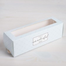 Box for Makarun, confectionery packaging, “Good day” 18 x 5.5 x 5.5 cm