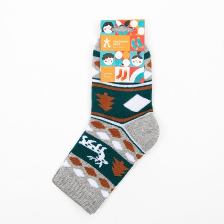 Noski children's terry, gray color, size 20-22-3
