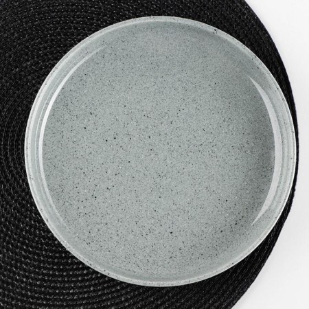 Ceramic dessert plate "Granite", d = 21 cm, gray color