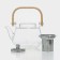 Glass teapot with a bamboo cover and metal sieve "Octan", 800 ml