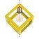 Lamp Bayerlux suspension "Square" 1x40W E27 yellow 16x16x18-116 cm