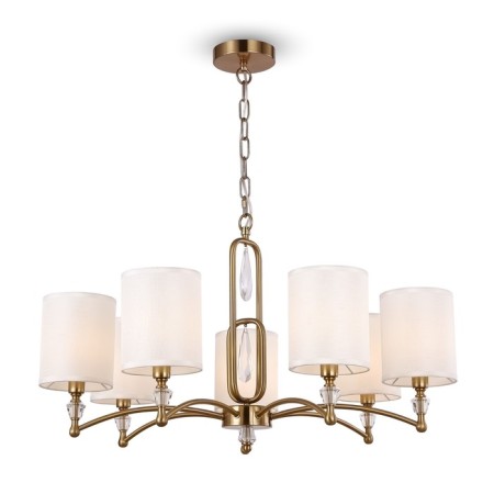 Suspended lamp Freya Fr1007PL-07BS Riverside, 760x760x1425 mm, E14, 7x40W, brass color