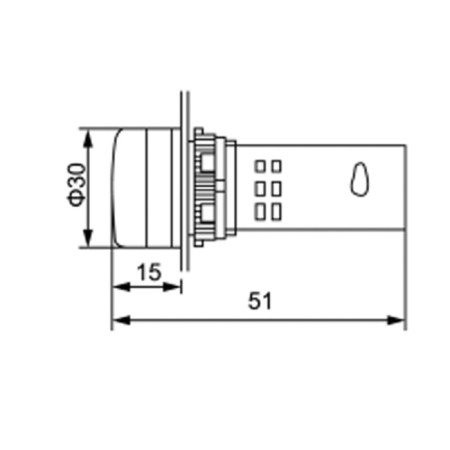 Voltage value indicator red VD22 70-500 V-4