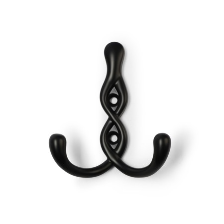 Furniture hook Cappio pigtail, two -rod, black color-2