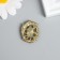 Decor for creativity Metal "Rhubes in the leaves" Caramel 3x2.3 cm