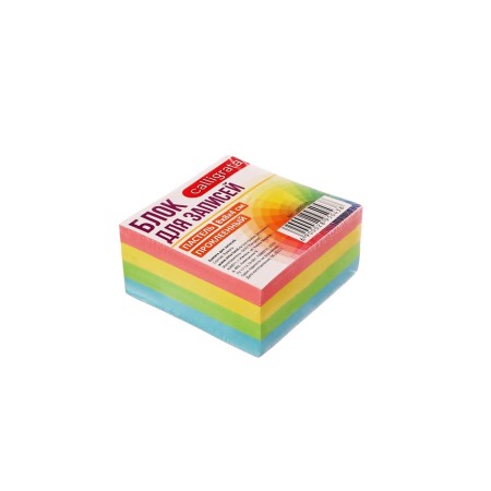 Block for records, on gluing, calligrata, 8x8x4 cm, 80 g/m2, color, pastel