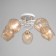 Galina chandelier 5x60W E27 white/gold 54x54x24cm