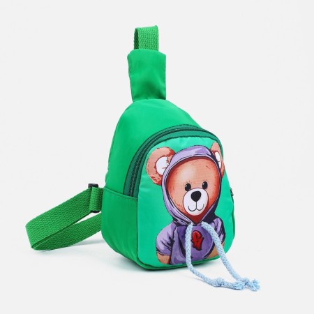 Baby bag over the shoulder, green color