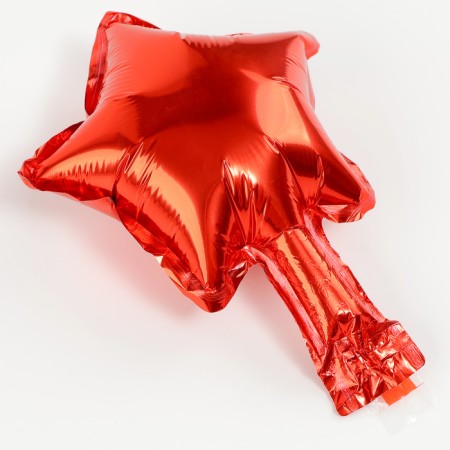 Foil ball 5 "Star", red-1