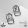 Earrings Metal "Key-Rolle", Silver Color