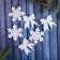 A set of jewelry plastic 6 pcs "Snowflakes and bows - flicker" 7x6 cm, white