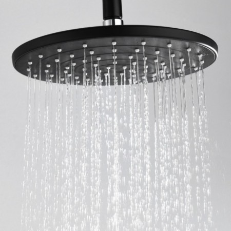 The shower system wasserkraft a12777, built -in, tropical shower, black-1