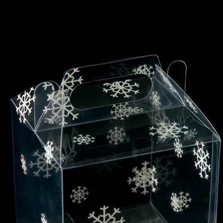 Folding box from PVC 11 x 11 x 11 cm "Festive mood"-5