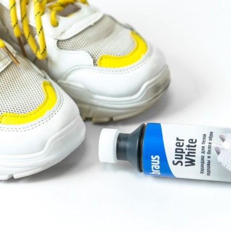 Paint for white shoes, sneakers and white soles Braus Super White, 75 ml-5