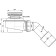 Siphon for shower pallet Alcaplast a471cr, diameter 50 mm, underestimated, chromium color