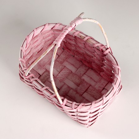 Wicker basket, 24x10.5x34 cm, pink-2