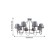 Martina chandelier, 8x40W E14, chromium color