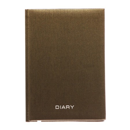 Leduced A5 Diary, 160 sheets, attomex.Rigent, solid boumvinyl cover with foam rubber, liesse, block 70 g/m2, brown