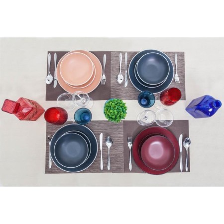 Board ceramic dessert shade "Vanilla", d = 19.5 cm, burgundy color-3