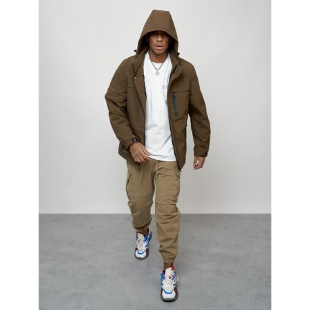 Male spring jacket, size 52, brown color-13