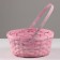 Wicker basket, 26x12/30 cm, bamboo, lilac, pink, mix
