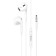 Hoco M101 Max, wired, inserts, microphone, 1.2 m, white