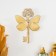 Panel interior polystone "Key with a butterfly" gold with a white patina 10.5x0.7x15 cm