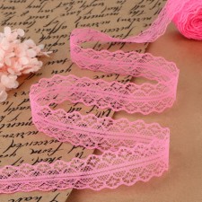 Capricon lace, 30 mm × 10 ± 1 m, pink color