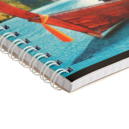 A notebook of 60 sheets in a cage on the crest "Bright landscapes", cover coated cardboard, OFSET block-3