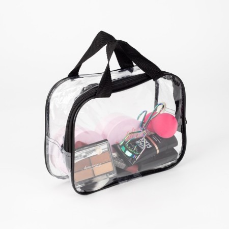 Lightning cosmetic bag, transparent/black color-4