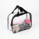 Lightning cosmetic bag, transparent/black color