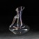 Glass decanter "Pino", 1.5 l, color pearl color