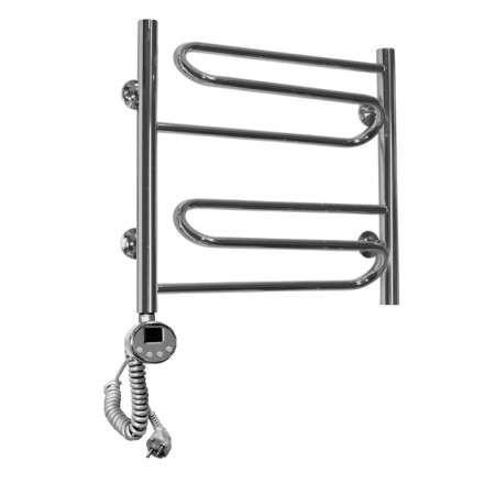 Domoterm electric heated towel rail "Ophelia", 500 x 500 mm, 6 crossbars, left, chrome-1