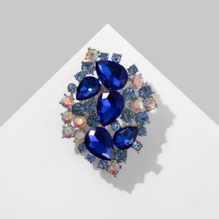 Brooch "Empress" drops, color in silver-2