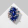 Brooch "Empress" drops, color in silver