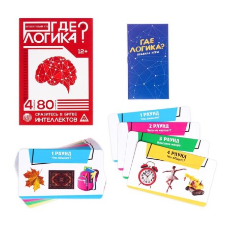 Board game "Where is the logic?", 80 cards, 12+-1