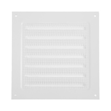 Ventilation grate "Space" RM1717, 175 x 175 mm, with a grid, metal, white-2