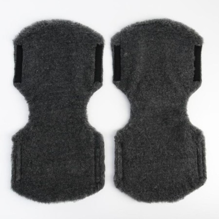 Mittens-Mufts on the handle of the stroller, 2 pcs., Quilted, gray color-5