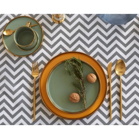 Dolyana tablecloth 145x145cm, zigzag cent, 100%PE, Rogozhka 200 g/m-3
