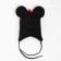 Cap with ties, black color/bow, size 42-46