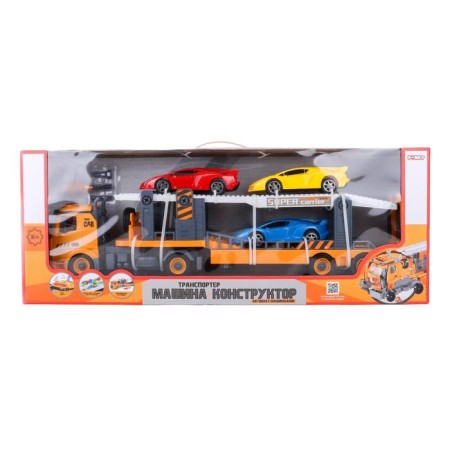 Toy "transporter", light, sound, 3 cars in the kit, 59.5 cm-1