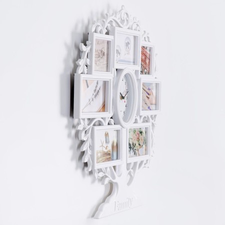 Wall watches with photo frames "Family", silent, 51.5 x 60.5 cm, aa-1