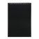 Notepad A5, 60 sheets on the crest, plastic cover, black