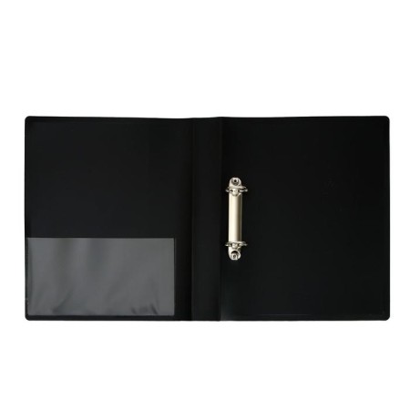 Folder on 2 rings A4, Calligrata, 40 mm, 700 μm, pocket at the end, black-1