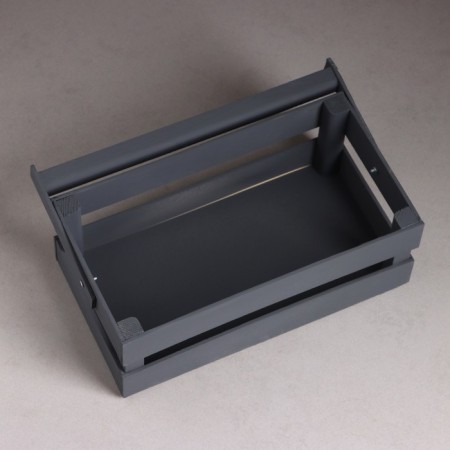 Wooden Kashpo 24.5 × 13.5 × 9 cm "Two Light", two -string, gray give beautifully-2
