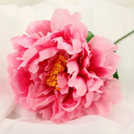 Artificial flowers "velvet peony" 15x55 cm, pink-1