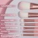 A set of makeup brushes "Makeup", 7 items, in a tube, pink color
