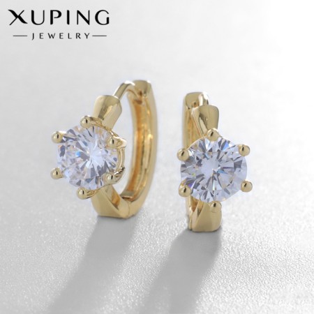 Xuping rings deja vu, white color in gold, d = 1.3 cm